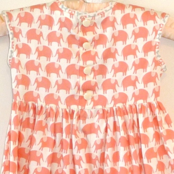 Organic Cotton Dress Empire Waist Size 3 Toddler Girls Coral OOAK Easter Wedding - Picture 6 of 6
